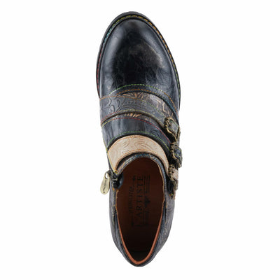 L'Artiste by Spring Step Women's Graphic Pump, Black Metallic, 8