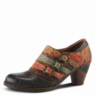 Spring Step L'Artiste Graphic Shoes for Women - Comfortable Womens Booties - Ladies Shoes with Zipper Closure and Microsuede Insole - Black Multi EU 40 / US 9