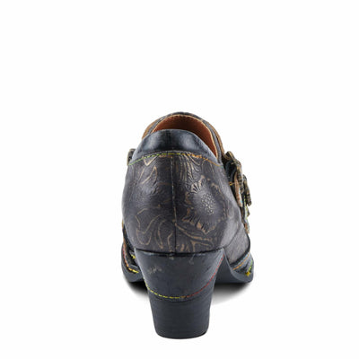 L'Artiste by Spring Step Women's Graphic Pump, Black Metallic, 6