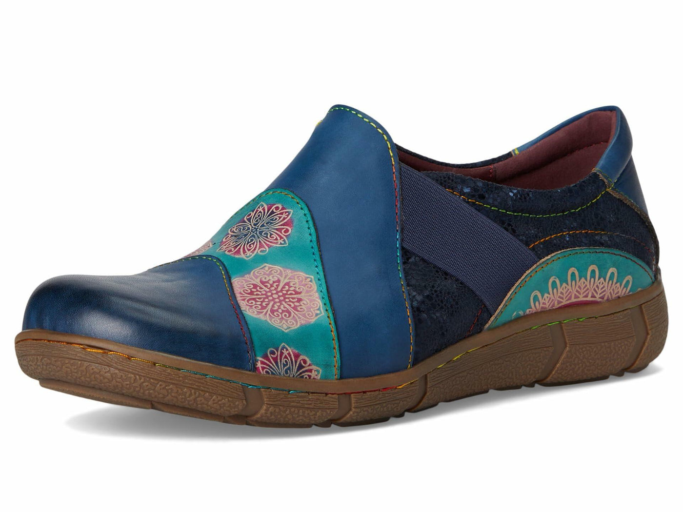 L'Artiste by Spring Step Women's Lata Clog, Navy Multy, 8.5