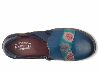 L'Artiste by Spring Step Women's Lata Clog, Navy Multy, 8.5