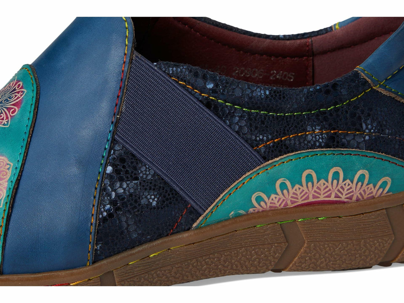 L'Artiste by Spring Step Women's Lata Clog, Navy Multy, 8