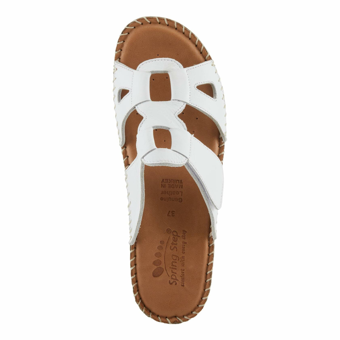 Spring Step Women's Montera Sandal, White, 8.5