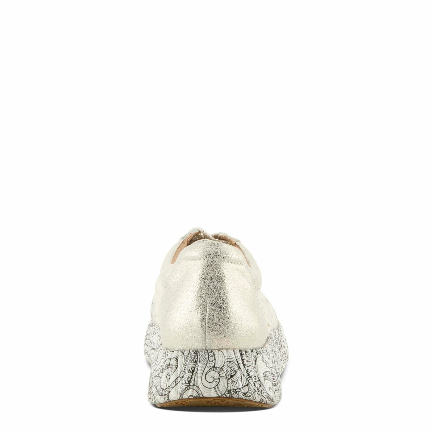 L'Artiste Women's SNEAKHEART Lace-Up Sneakers – Metallic Floral Embroidery, Breathable Mesh, Removable Insole, Street-Chic Design