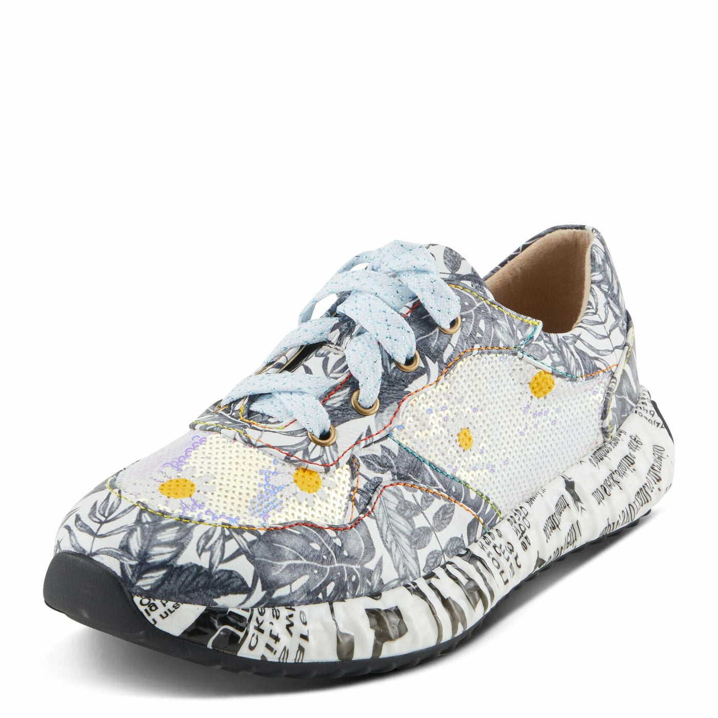 L'Artiste by Spring Step Women's Zingy Sneaker, Grey Multi, 5.5-6