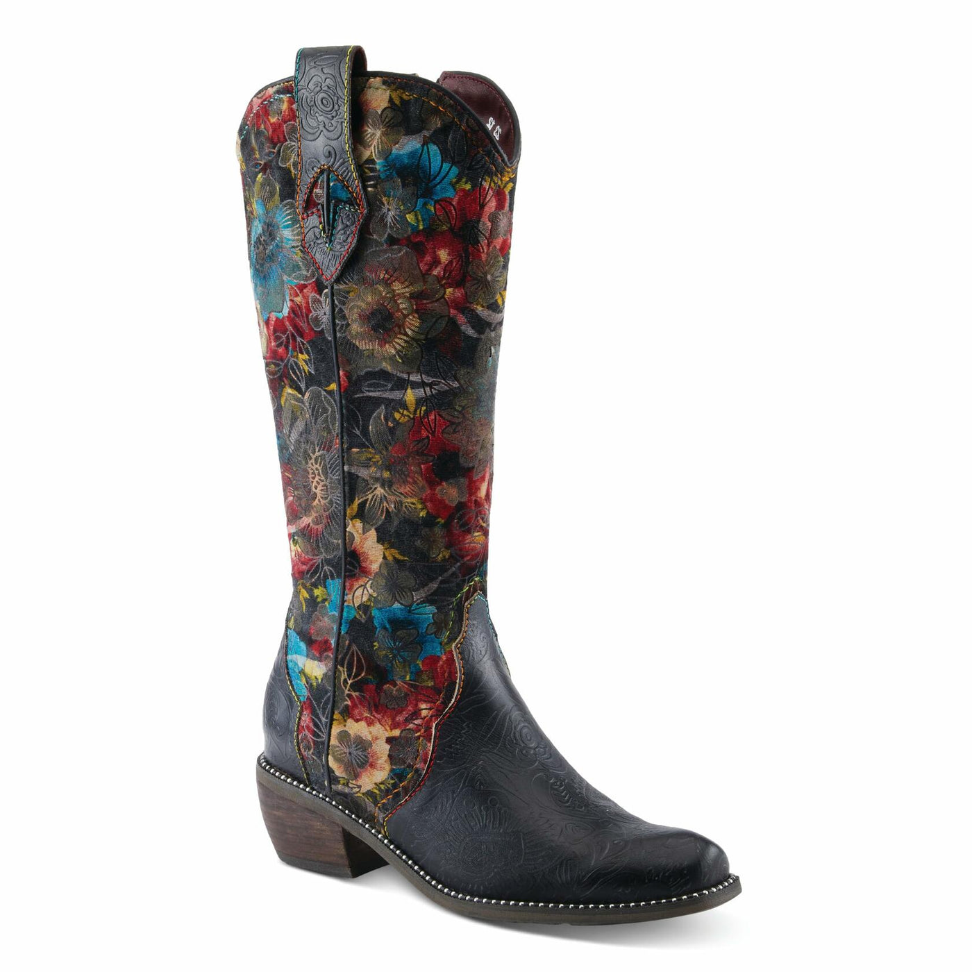L'Artiste by Spring Step Women's Rodeo Queen-Viv Knee High Boot, Black Multi, 10