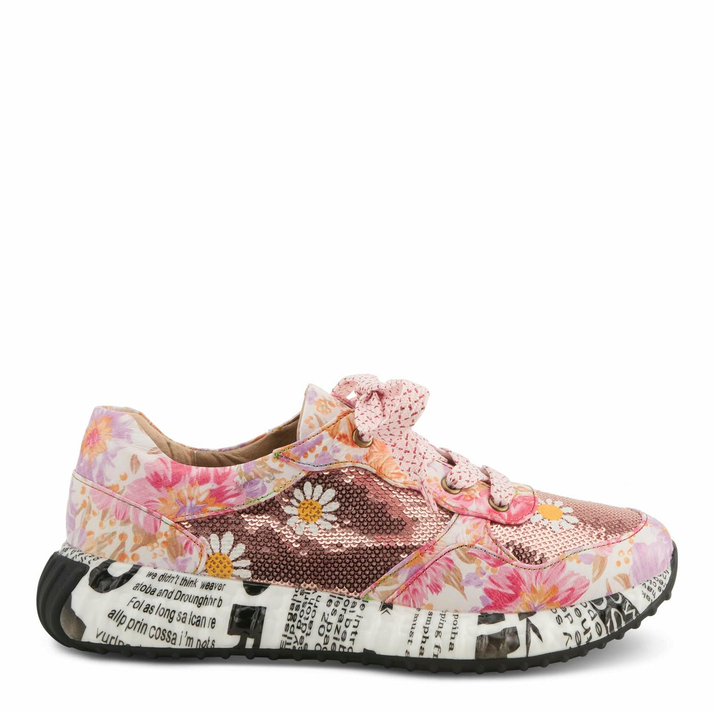 L'Artiste by Spring Step Women's Zingy Sneaker, Pink Multi, 10.5-11