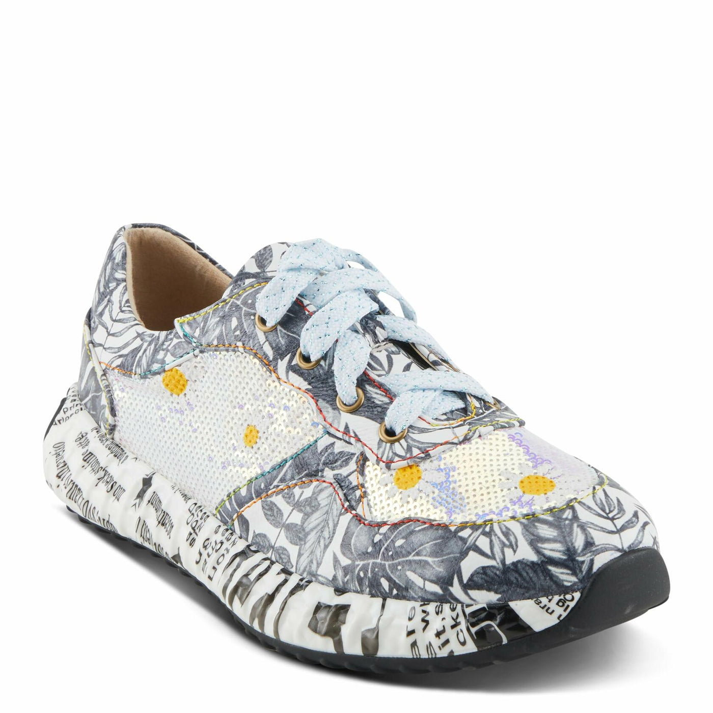 L'Artiste by Spring Step Women's Zingy Sneaker, Grey Multi, 9