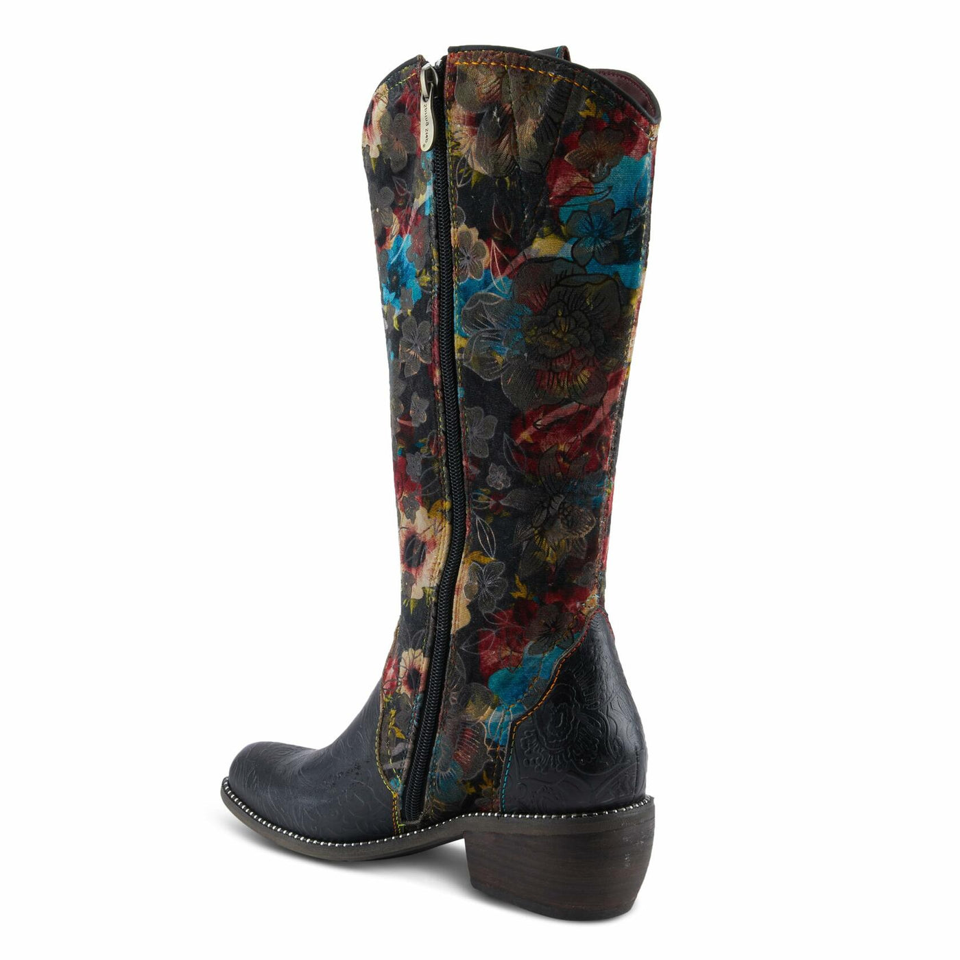 L'Artiste by Spring Step Women's Rodeo Queen-Viv Knee High Boot, Black Multi, 8.5
