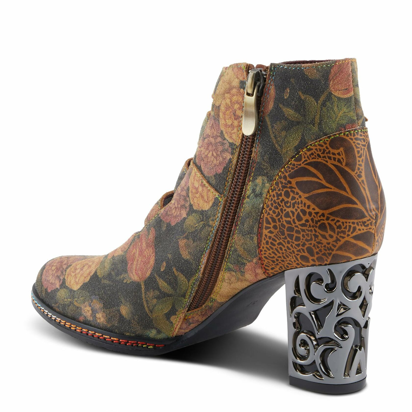 Spring Step L'Artiste Ivyisla Women's Versatile Shootie - Perfect with Leggings, Socks, or Barefoot, Chic & Comfortable Booties Tan Multi EU 37 / US 6.5-7