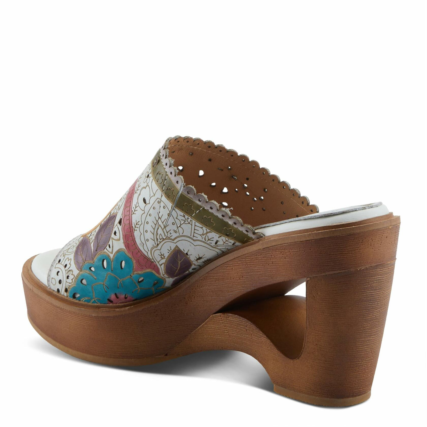 L'Artiste by Spring Step Women's Calle Sandal, White Multi, 8.5