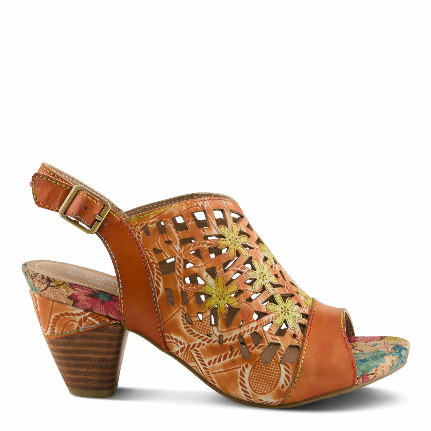 L'Artiste by Spring Step Women's Eclipsing Pump, Orange Multi, 7.5-8