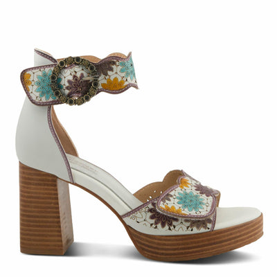 L'Artiste by Spring Step Women's Bangles Sandal, White Multi, 8.5