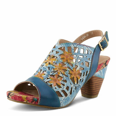 L'Artiste by Spring Step Women's Eclipsing Pump, Blue Multi, 9