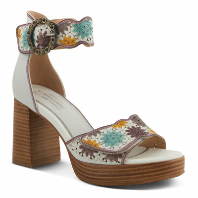 L'Artiste by Spring Step Women's Bangles Sandal, White Multi, 8.5