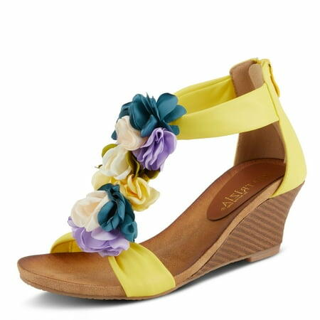PATRIZIA Women s Begonia Wedge Sandal Yellow Multi EU 43 / US 11.5-12