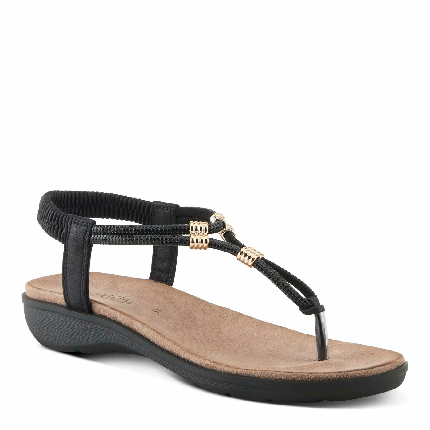 PATRIZIA Women's BIDDLE Slip-On Rhinestone-Embellished Sandals - Microsuede Upper, Cushioned Insole, and Elegant Design