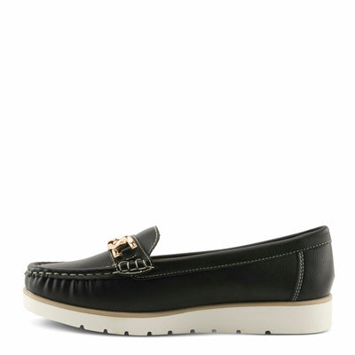 PATRIZIA Women's Azael Slip-On Loafers - Cushioned Footbed, Minimalist Faux Leather Design, Equestrian-Inspired Detail