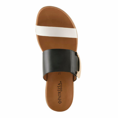 PATRIZIA Women's MALIYAH Hook and Loop Slide Sandals - Adjustable Strap, Cushioned Insole, Stylish Wedge Design