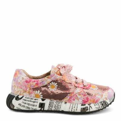 L'Artiste by Spring Step Women's Zingy Sneaker, Pink Multi, 9
