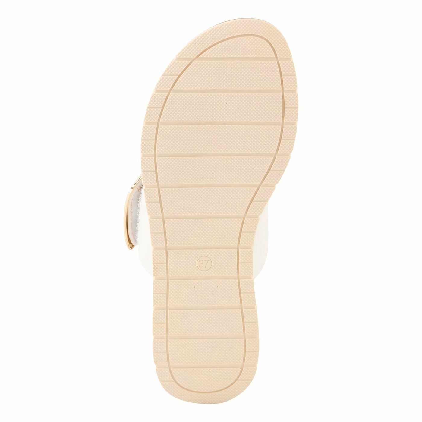 PATRIZIA Women's MALIYAH Hook and Loop Slide Sandals - Adjustable Strap, Cushioned Insole, Stylish Wedge Design WHITE MULTI EU 38 / US 7.5-8