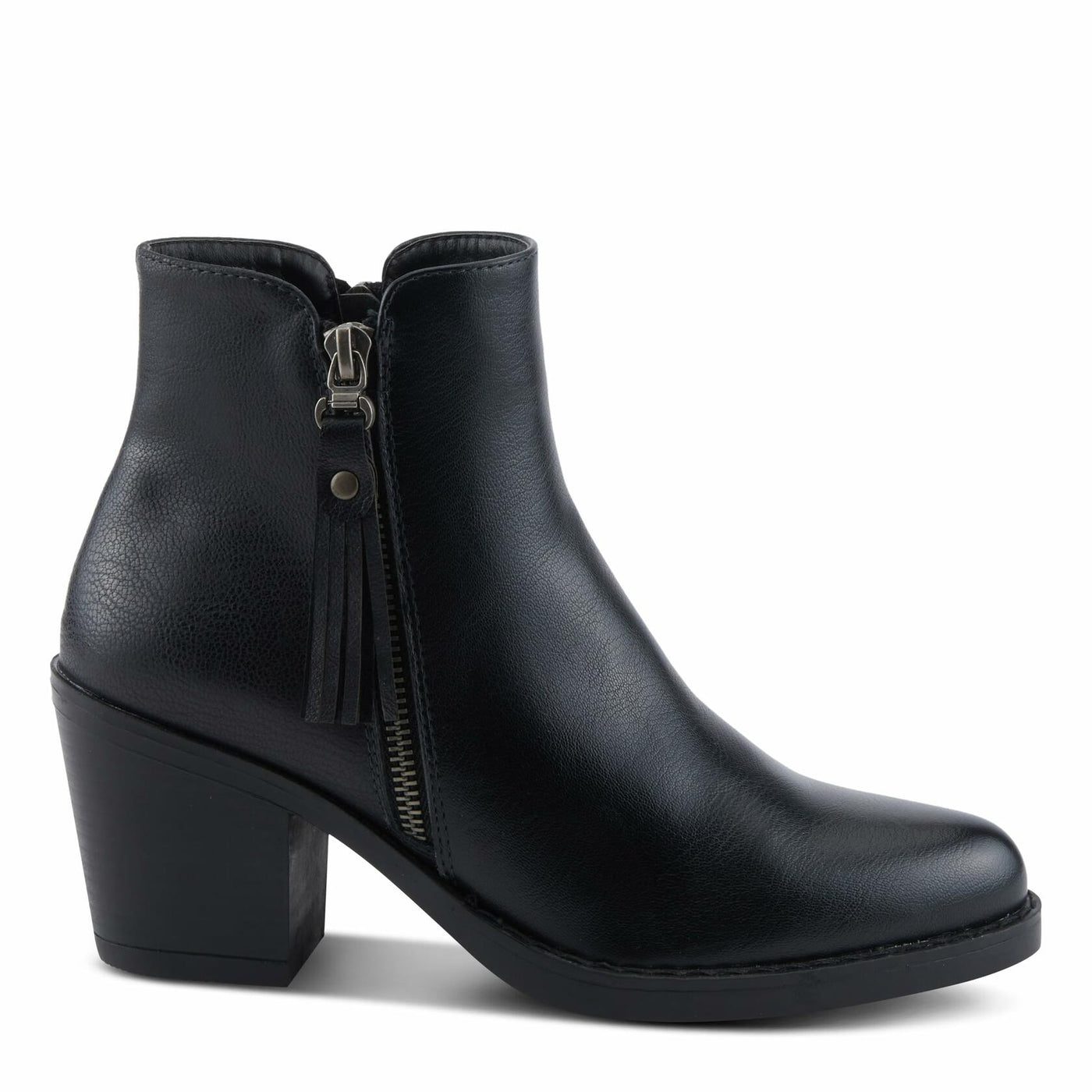PATRIZIA Women's ALRK Heeled Booties with Fringe Tassels, Zipper Closure, and Western-Inspired Design Black EU 42 / US 10.5-11
