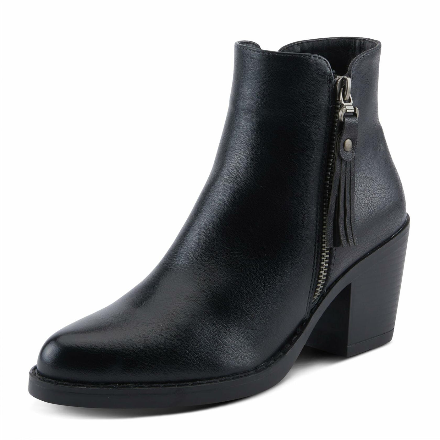 PATRIZIA Women's ALRK Heeled Booties with Fringe Tassels, Zipper Closure, and Western-Inspired Design Black EU 42 / US 10.5-11
