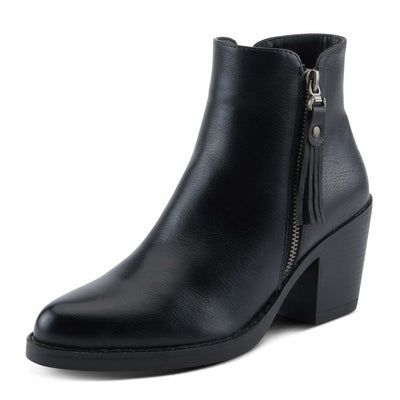 PATRIZIA Women's ALRK Heeled Booties with Fringe Tassels, Zipper Closure, and Western-Inspired Design Black EU 42 / US 10.5-11
