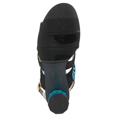 Azura Women's Embroidery Slingback Sandal Black Multi EU 41 / US 9.5-10