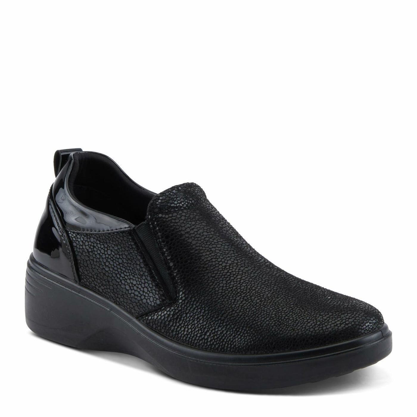 Flexus Women's WRENLY Slip-On Shoes with Faux Leather Upper, Comfortable Fit, and Rubber Outsole Black EU 37 / US 6.5-7