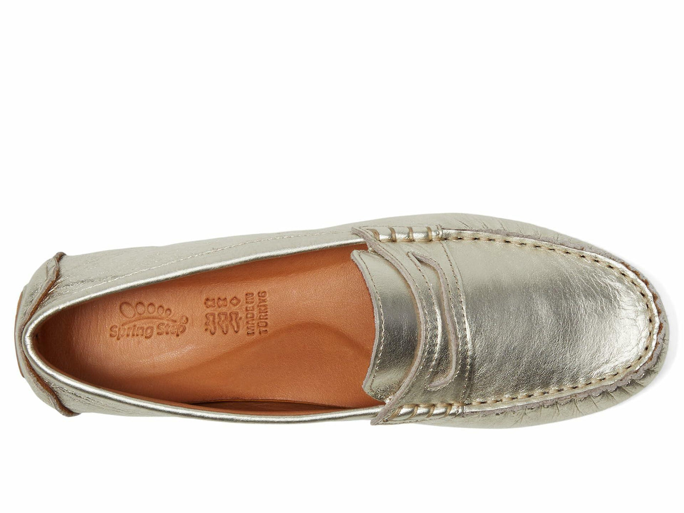 Spring Step Women's Audette Moccasin, Soft Gold, 9