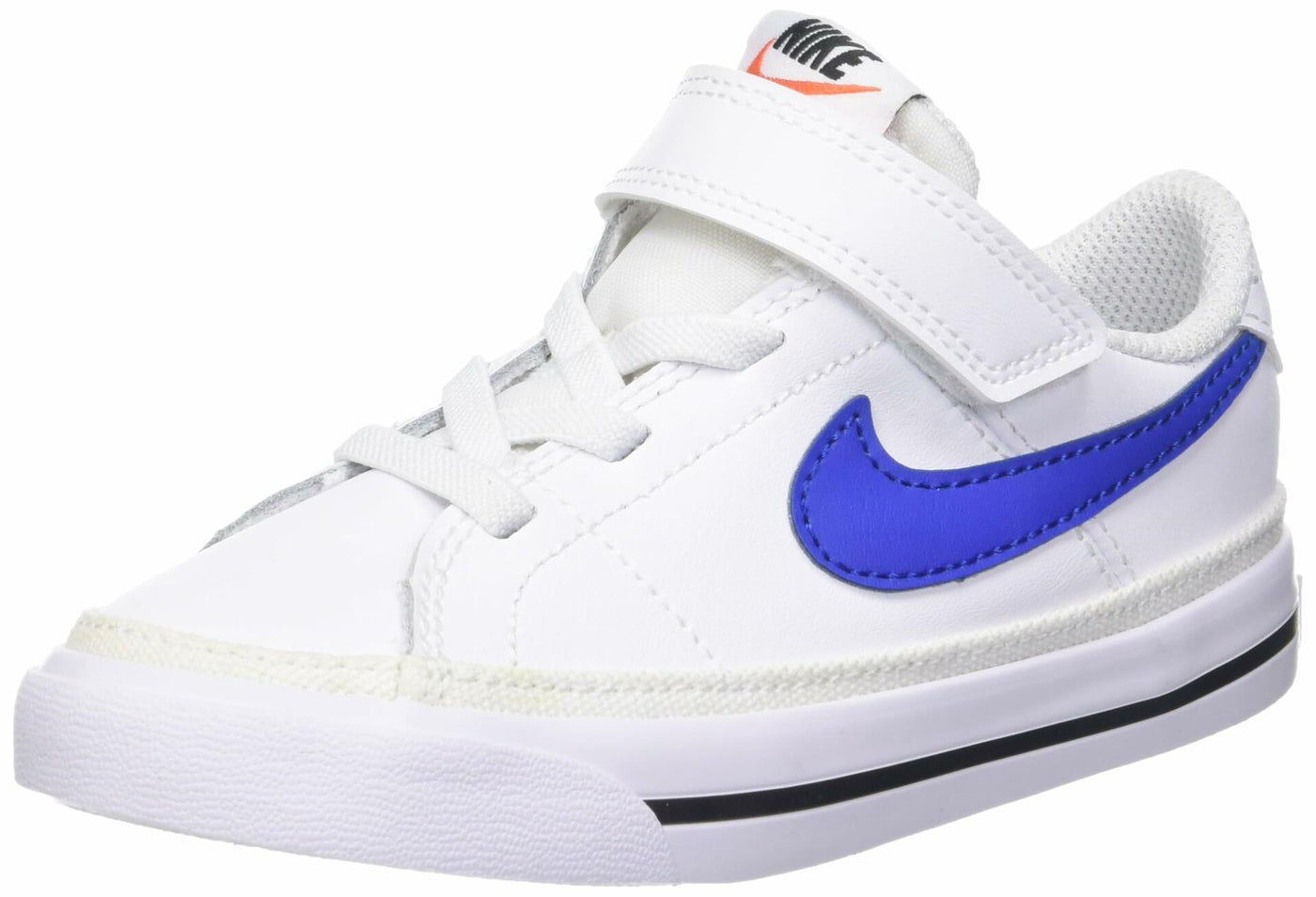 Nike Kids Court Legacy (Infant/Toddler) Sneaker, White/Game Royal/Black, 4 US Unisex
