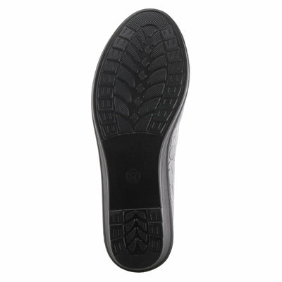 Flexus Women's Biddey Slip-On Wedge Shoe 0 Black Croco EU 39 / US 8.5