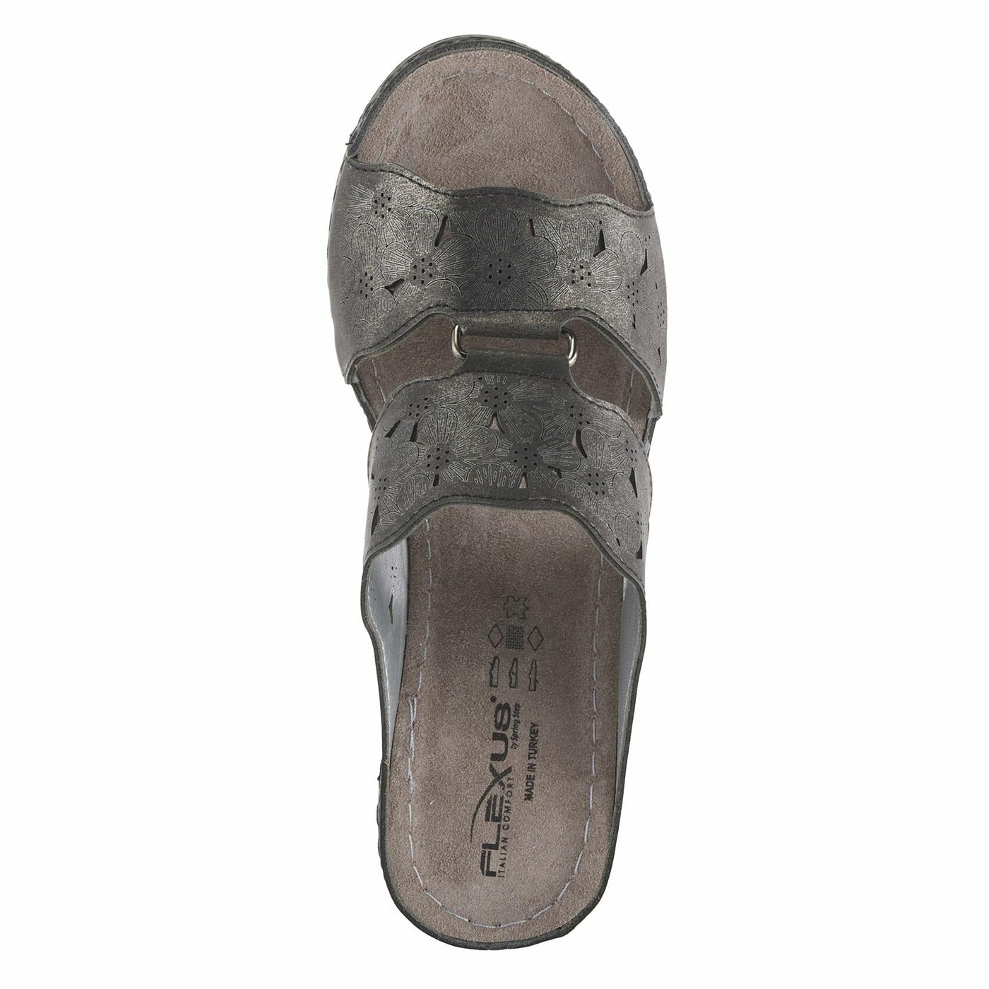Flexus Women's Dreiser Slide Wedge Sandal Black EU 38 / US 7.5-8