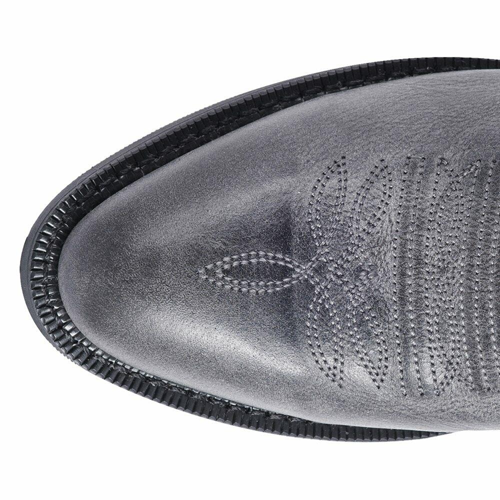 Laredo Mens Harding Embroidered Round Toe Pull On Casual Boots Mid Calf - Grey