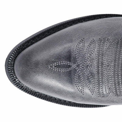 Laredo Mens Harding Embroidered Round Toe Pull On Casual Boots Mid Calf - Grey