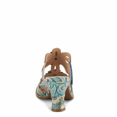 L'Artiste by Spring Step Women's Alania Sandal, Turquoise Multi, 9