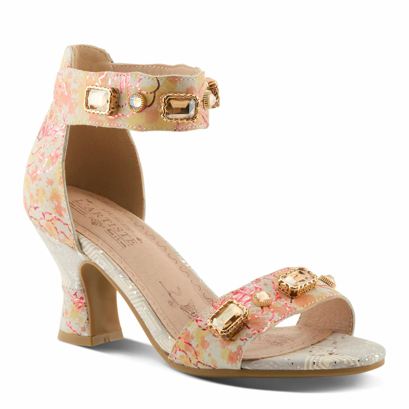 L'Artiste by Spring Step Women's Aquavelva Pump, Peach Multi, 8.5