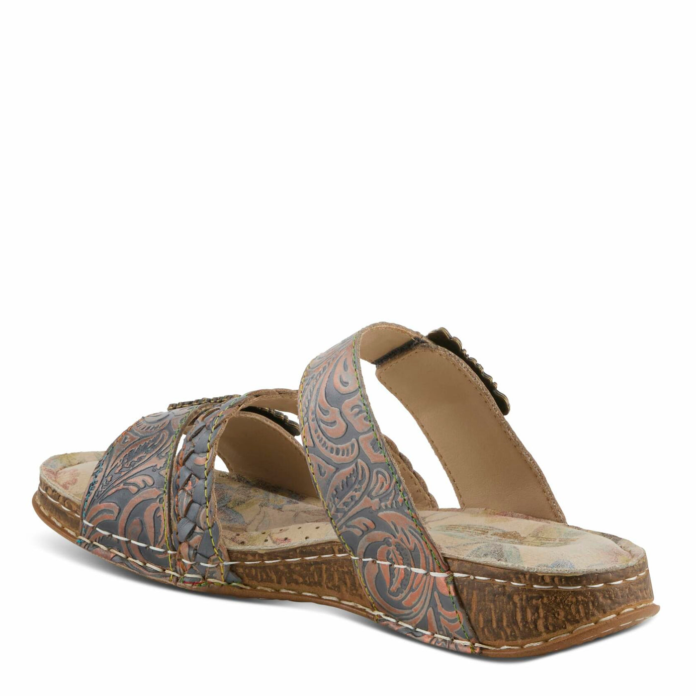 L'Artiste by Spring Step Women's Astra Sandal, Grey Multi, 8.5