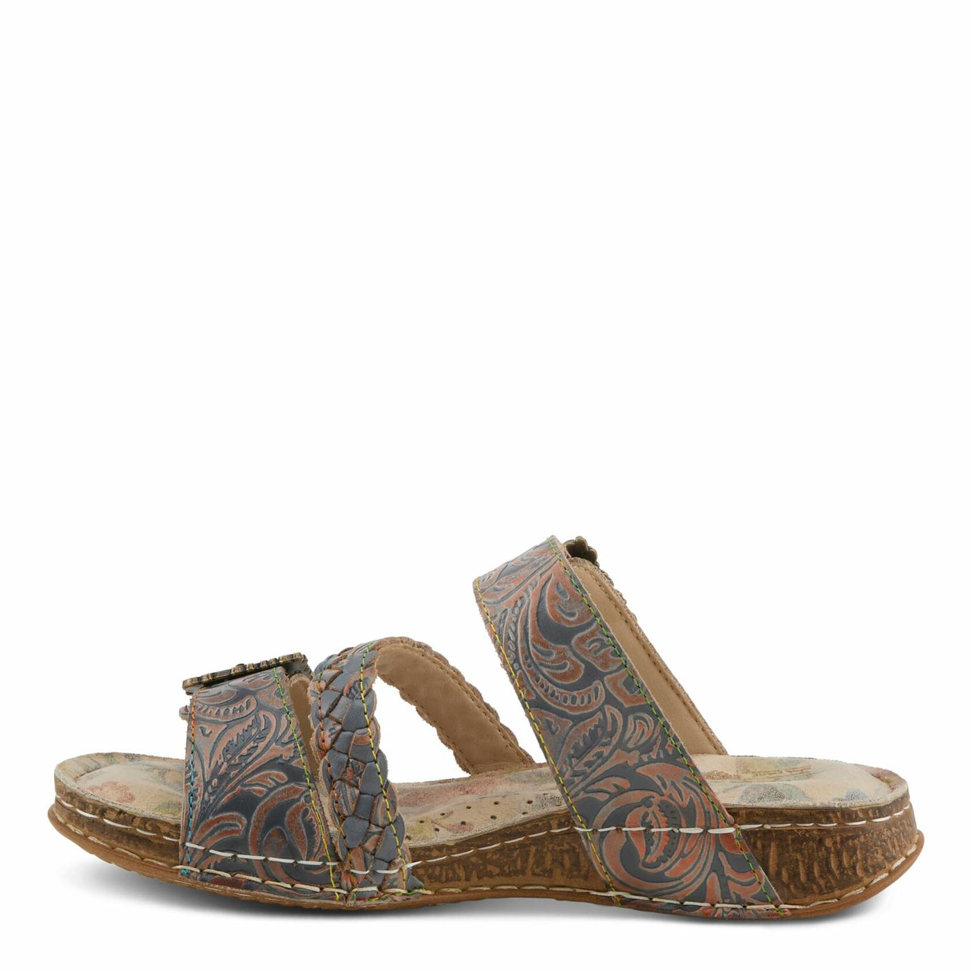 L'Artiste by Spring Step Women's Astra Sandal, Grey Multi, 7.5-8