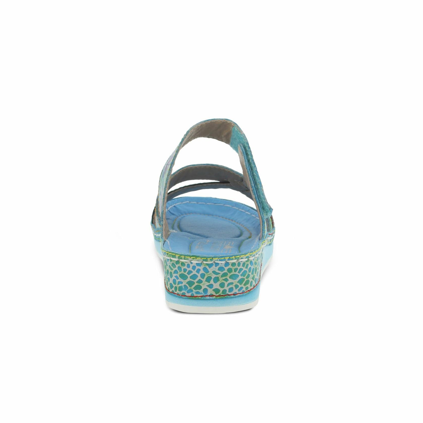 Spring Step L'Artiste Women's CAIMAN Wedge Slide Sandal Aqua EU 38/7.5-8