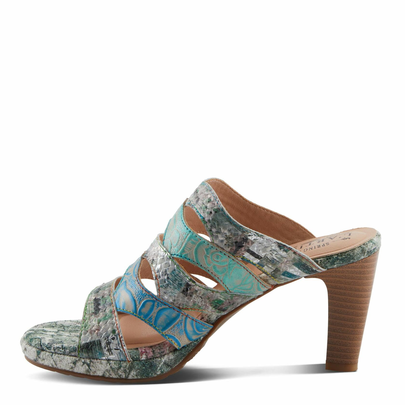 L'Artiste by Spring Step Women's Aurielle Sandal, Mint Multi, 8.5