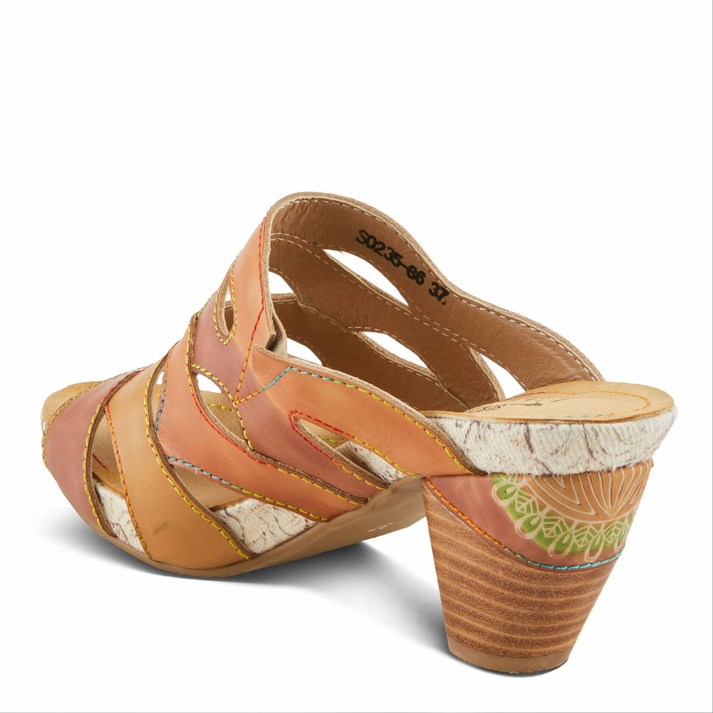 L'Artiste by Spring Step Women's Pita Sandal, Tan Multi, 5