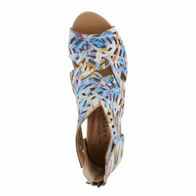 L'Artiste by Spring Step Women's Icon-Fleur Pump, Blue Multi, 6.5-7