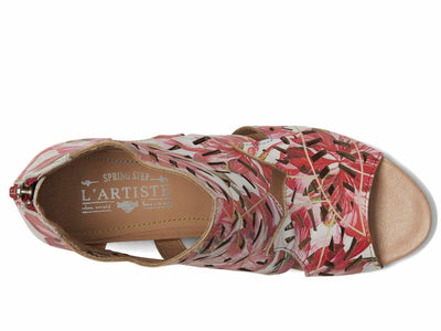 L'Artiste by Spring Step Women's Icon-Fleur Pump, Red Multi, 9