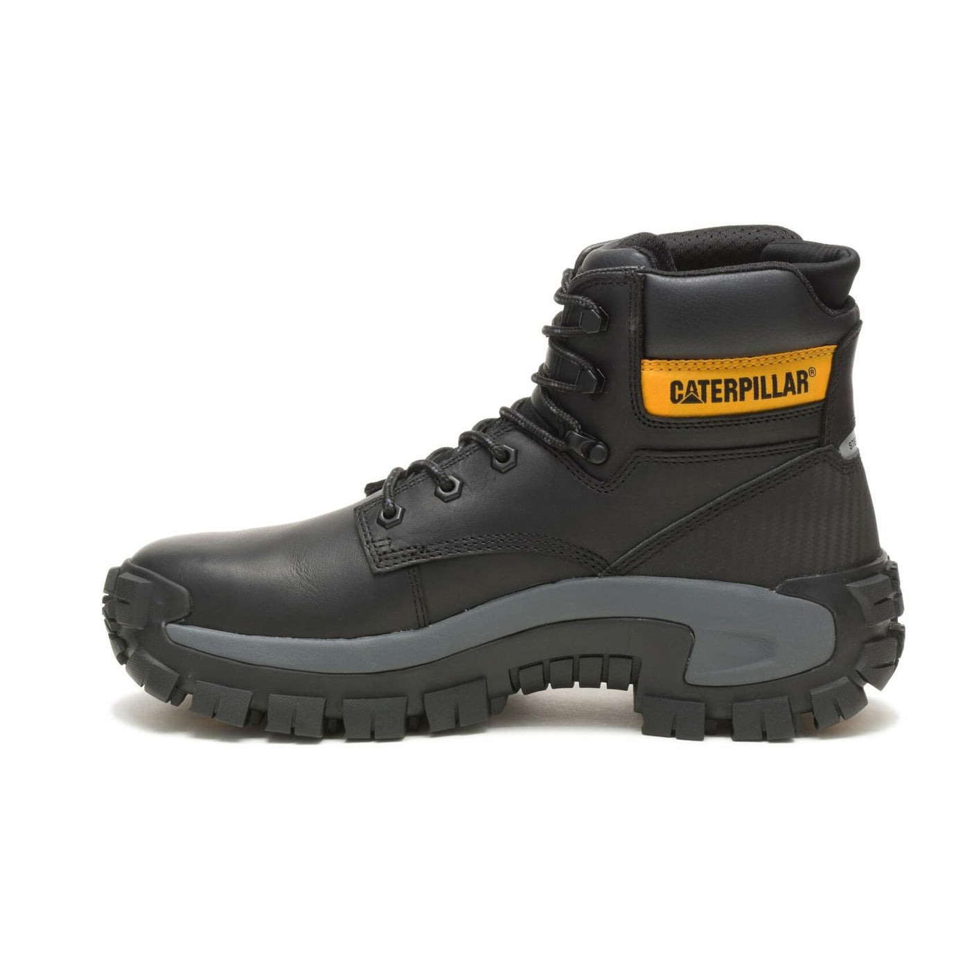 Caterpillar Invader Hi Steel Toe Work Boot Men Black