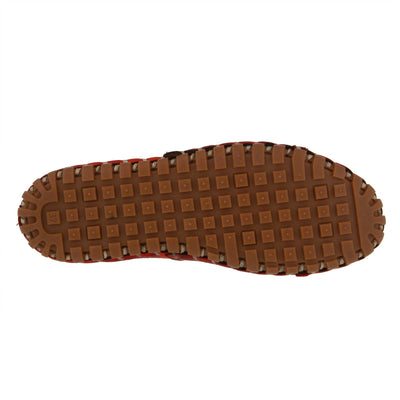 Spring Step Women's Leather Fusaro Loafer Shoe | Comfortable Slip-On Shoes with Rubber Outsole | Ladies Casual Walking Driving Loafers for Work | Red EU 43 / US 11.5-12