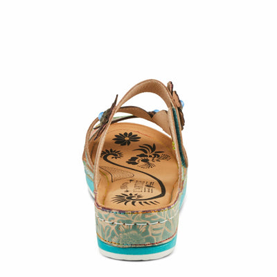 L'Artiste by Spring Step Women's Pillow-Soft Sandal, Mint Multi, 10.5-11