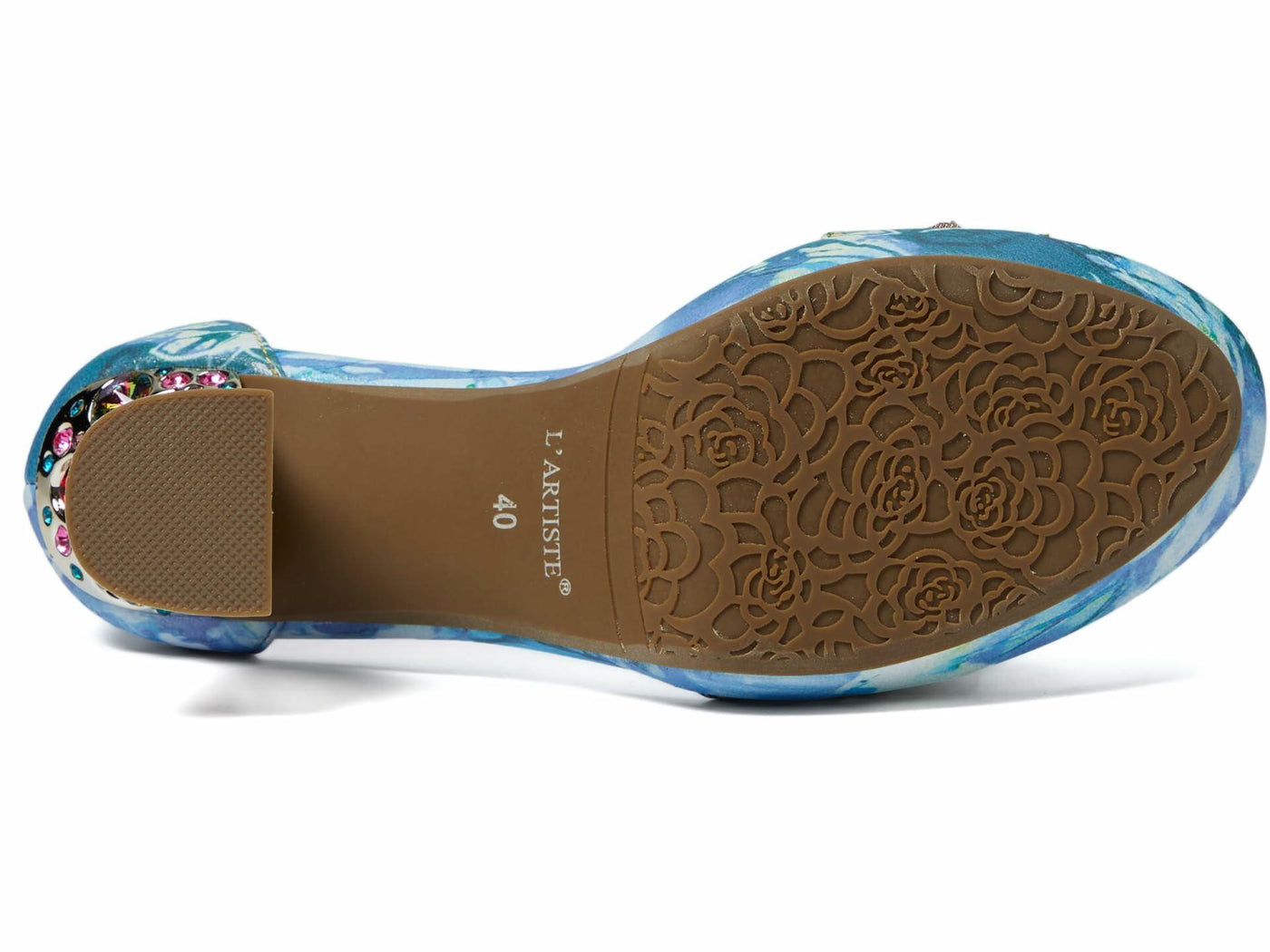 L'Artiste by Spring Step Women's Jewell Sandals, Blue Multi, 6.5-7