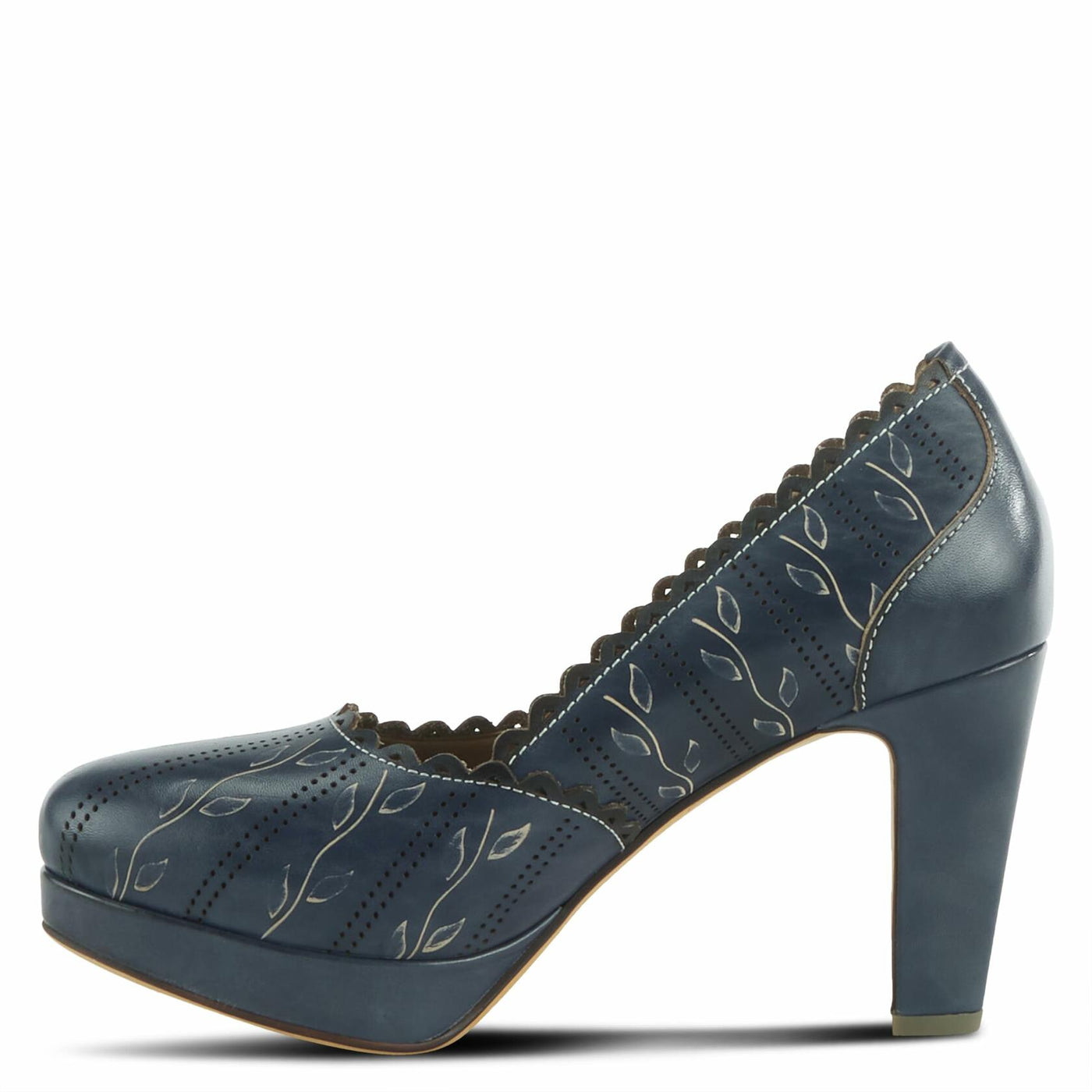 Spring Step L'Artiste Women's Zurisis Leather Heel Navy EU 38 / US 7.5-8